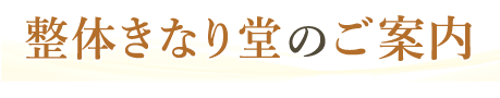 整体きなり堂のご案内