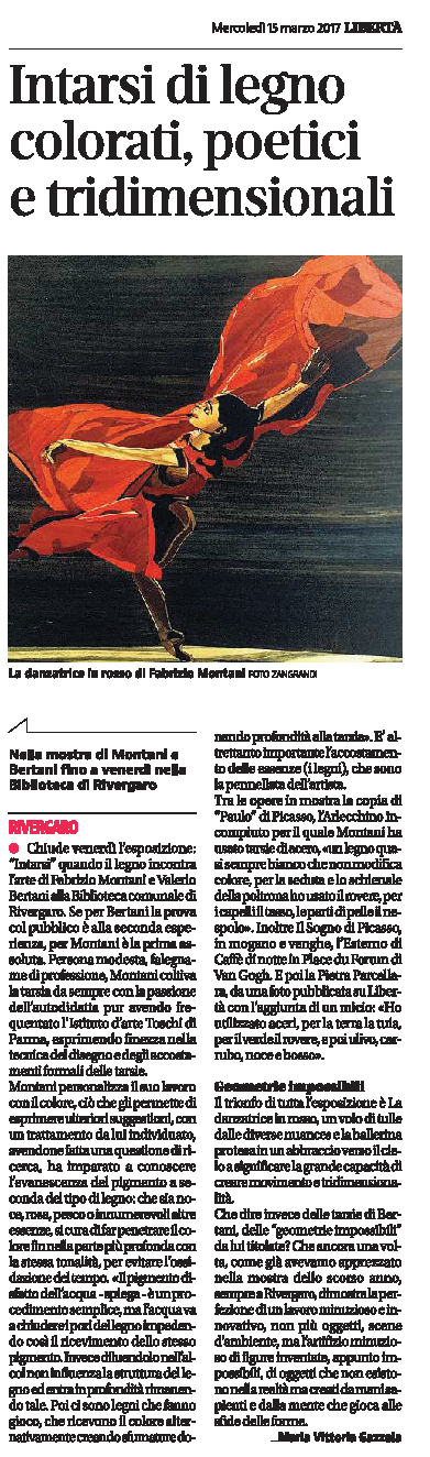 quotidiano  Libertà  - INTARSI - Valerio Bertani e Fabrizio Montani