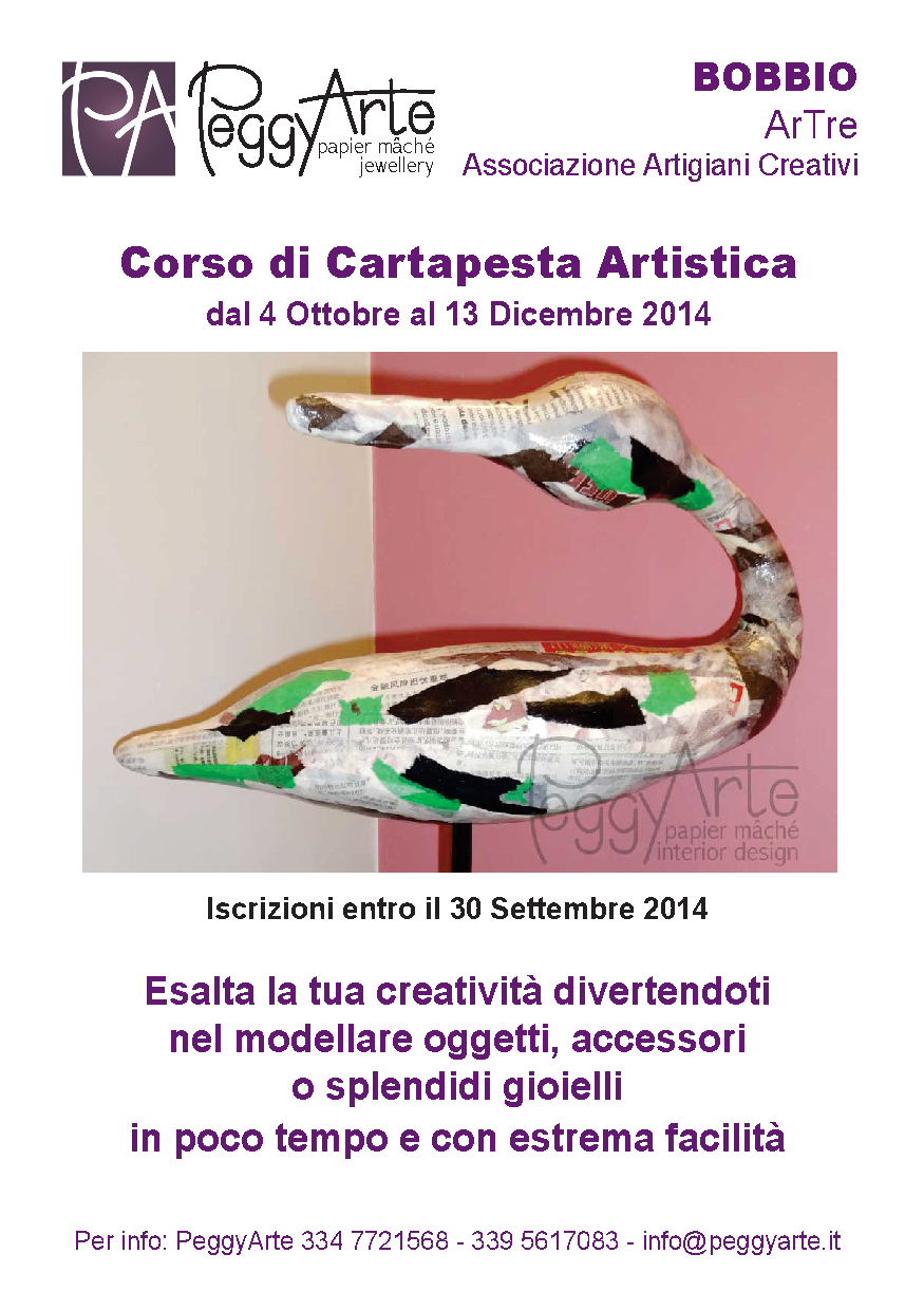 Corso di Cartapesta Artistica  dal 4 Ottobre al 13 Dicembre 2014  