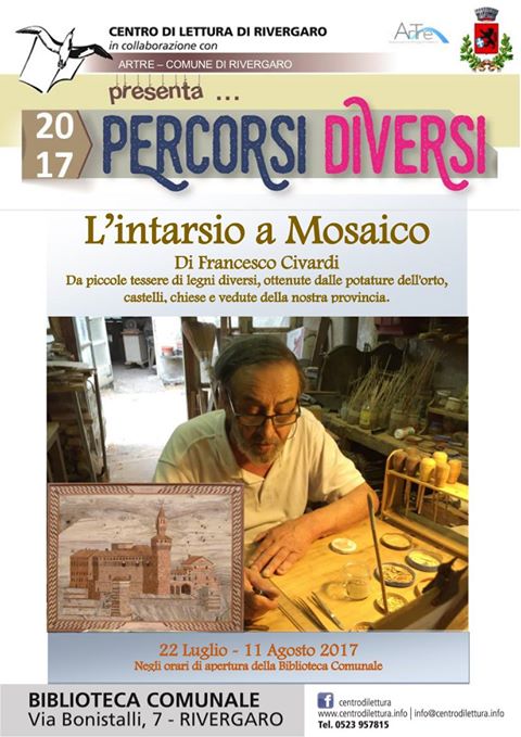 Rivergaro: L'intarsio a Mosaico di Francesco Civardi dal 22 luglio all'11 agosto