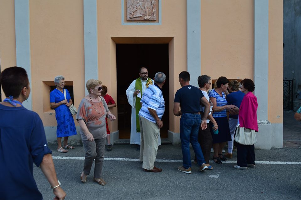 20 agosto 2016 inaugurazione " San Rocco" a Piancasale di Bobbio opera realizzata dal Maestro Luigi Scaglioni 