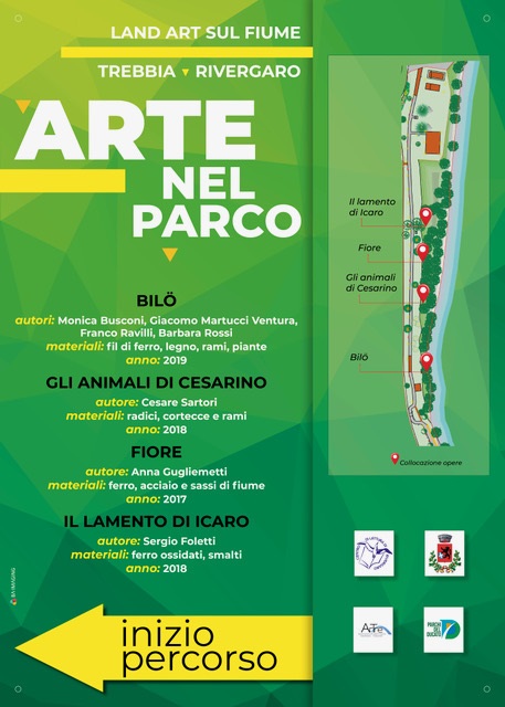 Gli Artigiani di ArTre a  Rivergaro 13 aprile 2019    Inaugurazione ore 17:00    Arte nel parco land art sul fume Trebbia.