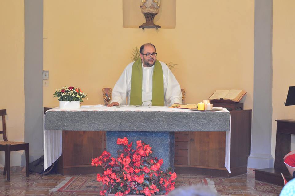 20 agosto 2016 inaugurazione " San Rocco" a Piancasale di Bobbio opera realizzata dal Maestro Luigi Scaglioni 