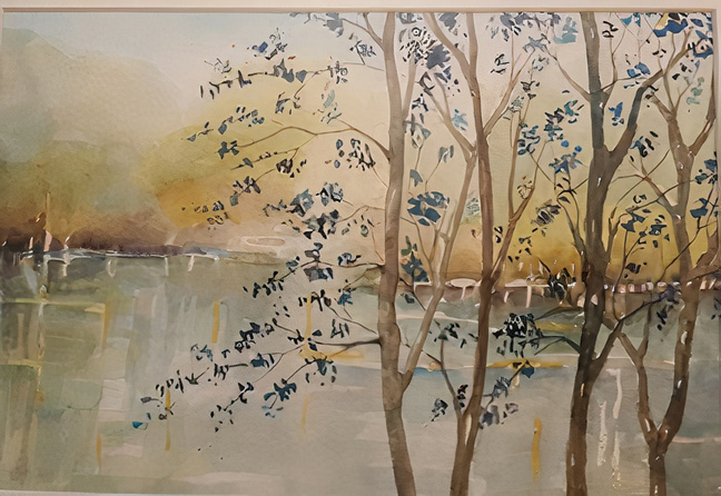 Maria Luisa Berti " Primavera" acquarello 25x17 donazione base € 50