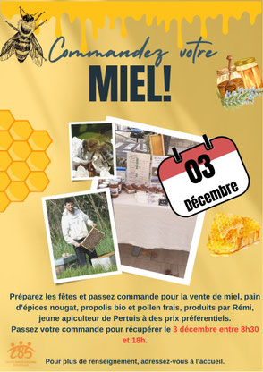 Vente de miel et douceurs de saison