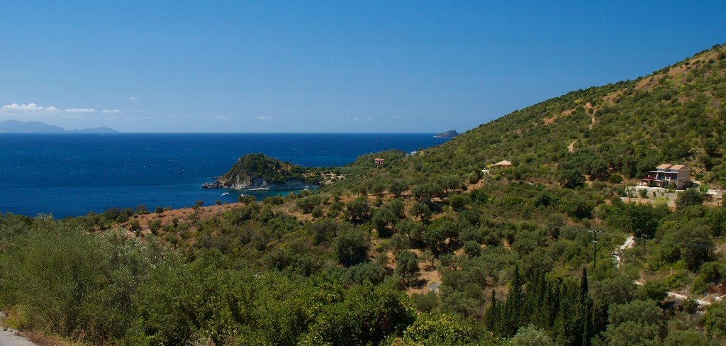 Ammouso Bay with Casa Nostos on the right