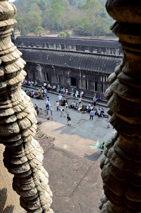 2015 A view looking down from the Third Level of the Temple of Angkor Wat