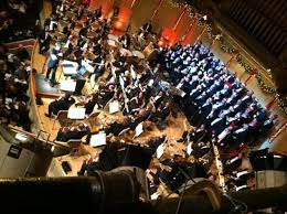 A birds-eye view of the Boston Pops Orchestra