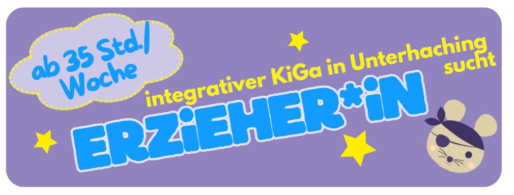 Klicke hier, wenn du zur Stellenbeschreibung für den integrativen Kindergarten in Unterhaching möchtest.