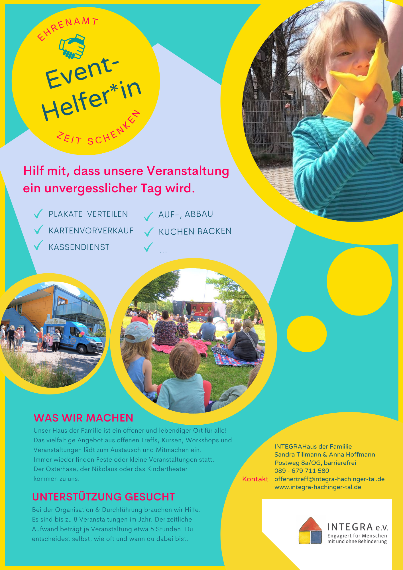 Ehrenamt- HdF-Eventhelfer - INTEGRA e.V. - für Menschen mit und ohne