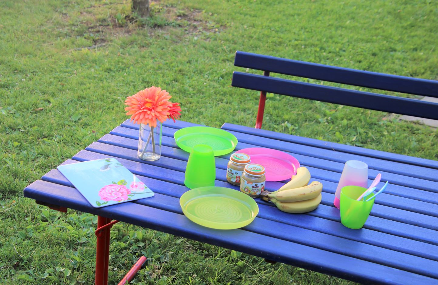 Picknicktisch im Garten