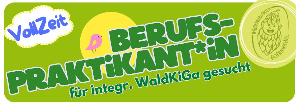 Grafik zur Stellenbeschreibung BerufsPraktikant*in im Integrativen Waldkindergarten Taufkirchen