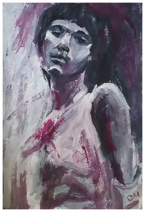 Marthe Bonnard. Acryl auf Papier. 42 x 61 cm. 200 €