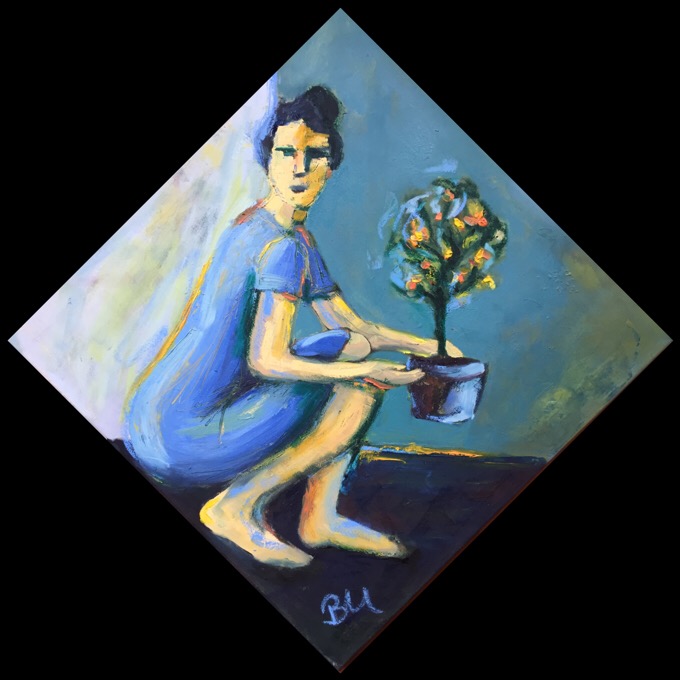 The gardener. Oils on canvas. 60 x 60 cm. 250 €