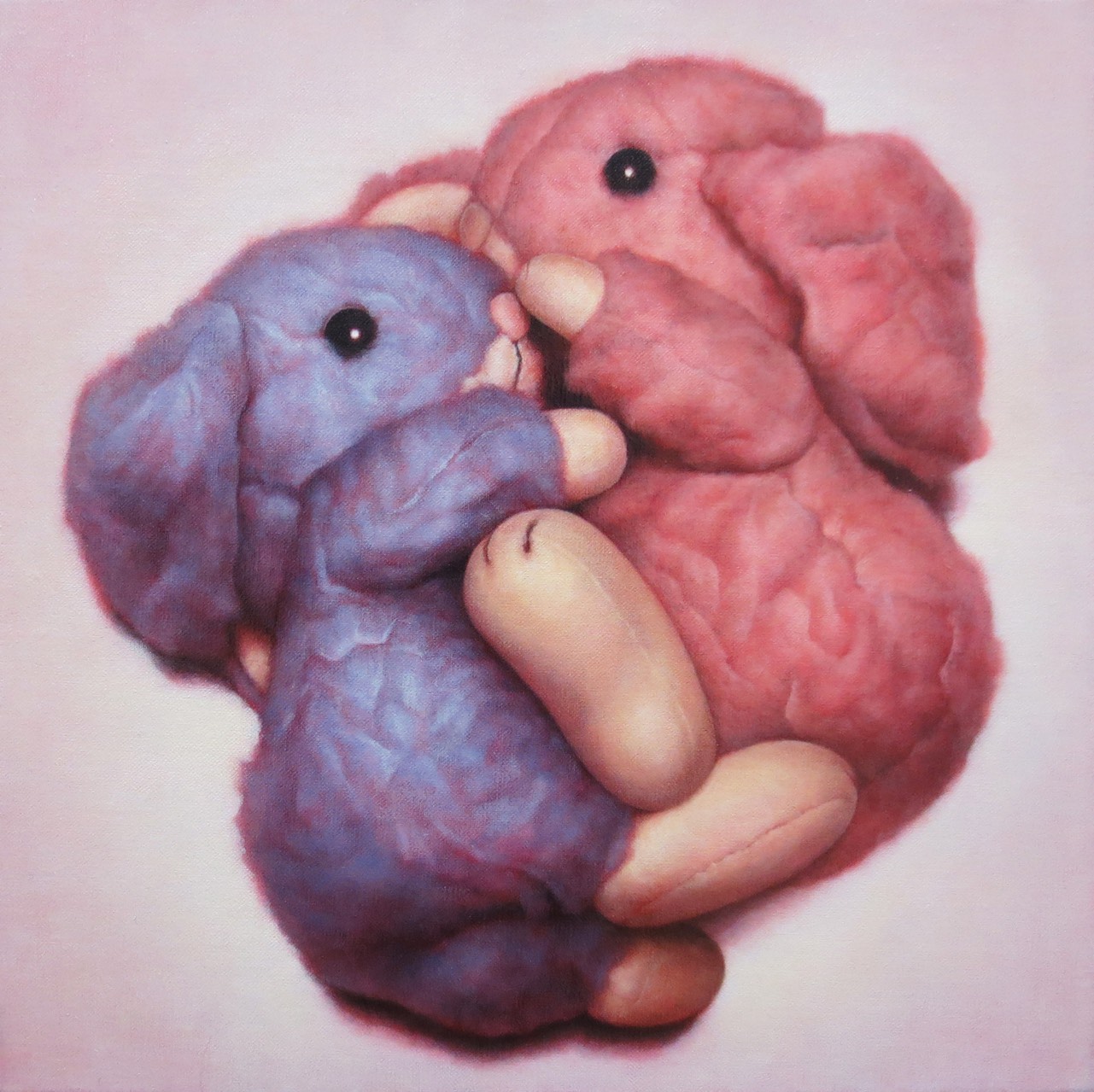 「a place for children」2018年、410×410mm（S6）、キャンバス・油彩