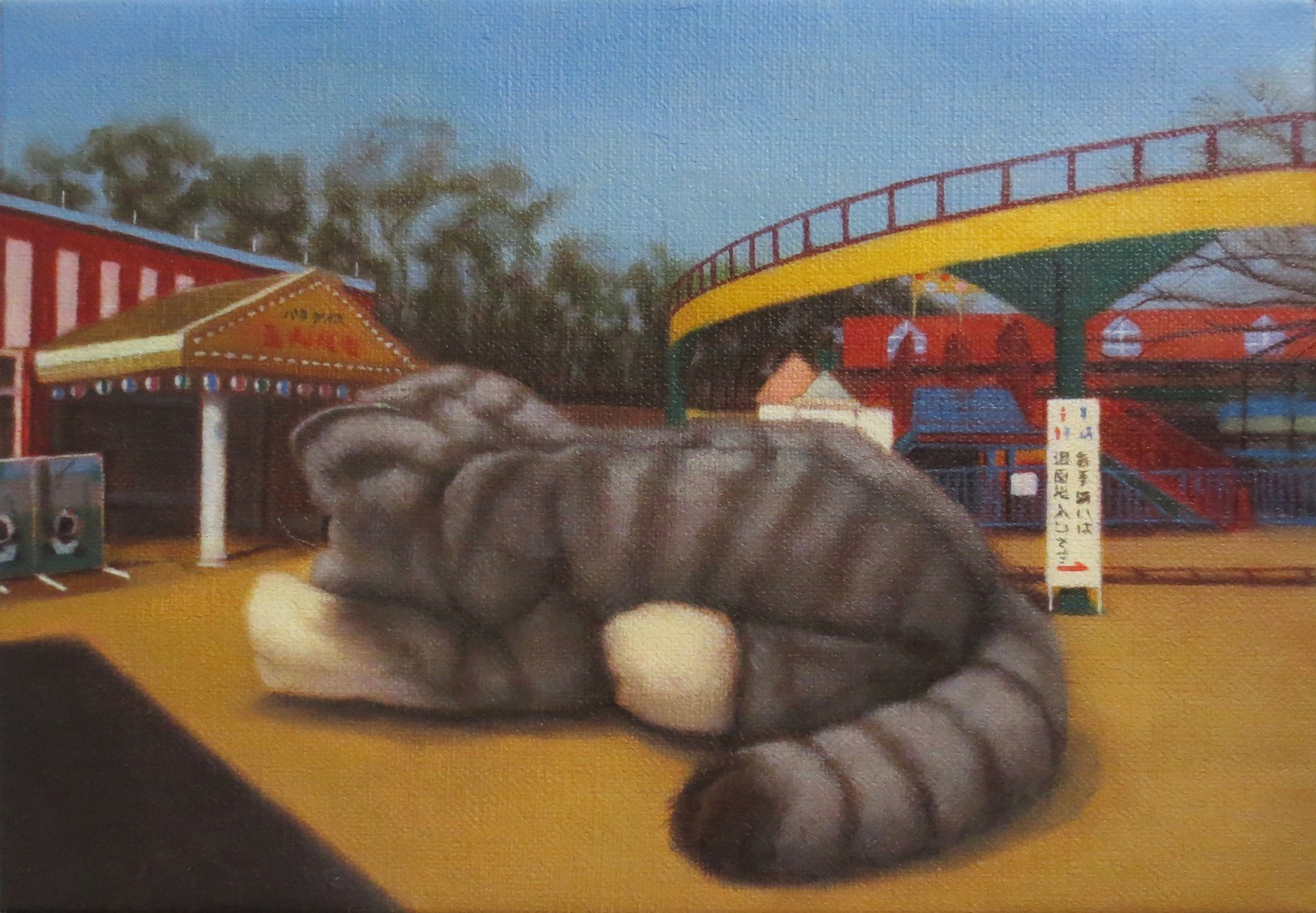 「nightmare」2019年、158×227mm（SM）、キャンバス・油彩