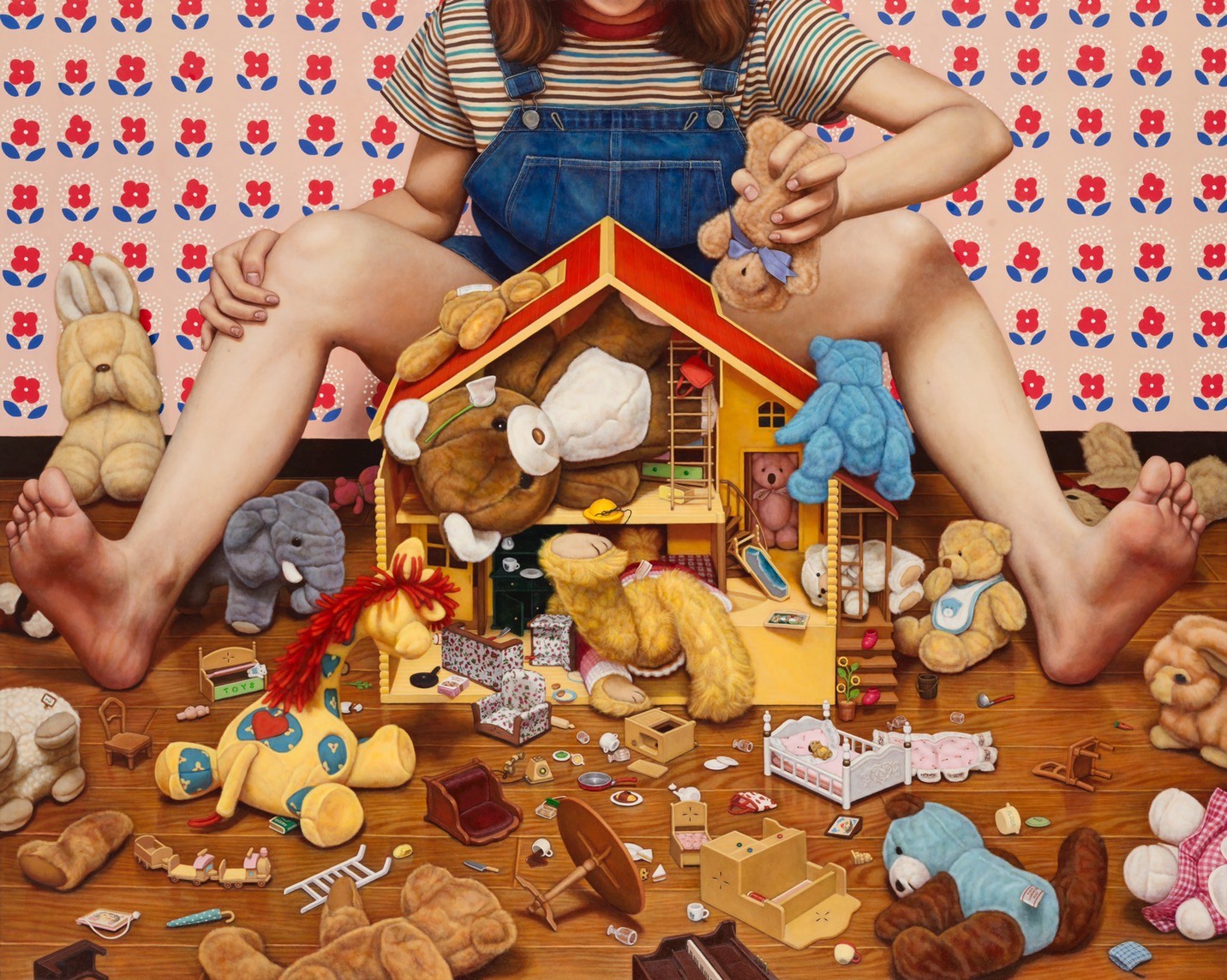 「楽園追放」2020年、1818×2273mm（F150）、キャンバス・油彩