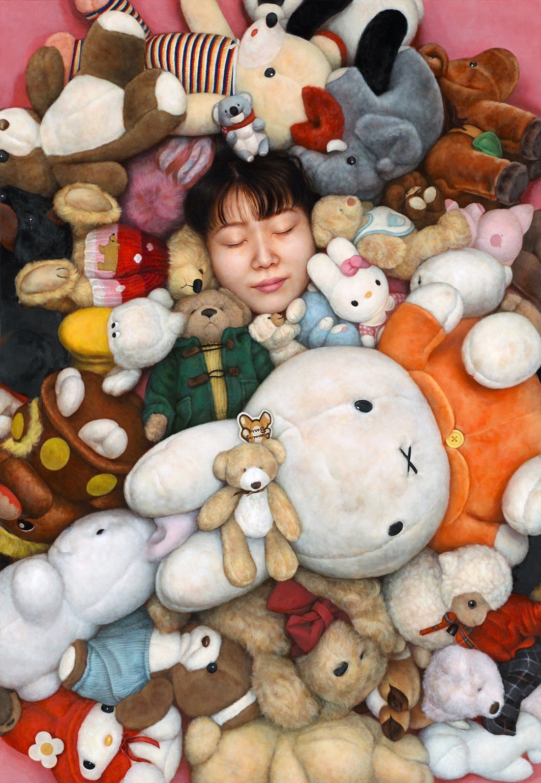 「記憶に溺れる」2018年、1620×1120mm（P100）、キャンバス・油彩