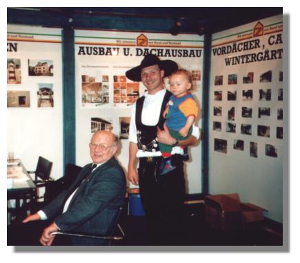 Großvater und Gründer Paul Zimmermann mit Sohn Stefan und Enkelin