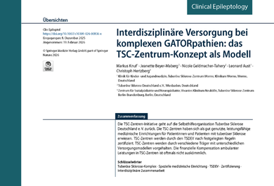 TSC-Zentrenkonzept in renommierter Fachzeitschrift erschienen