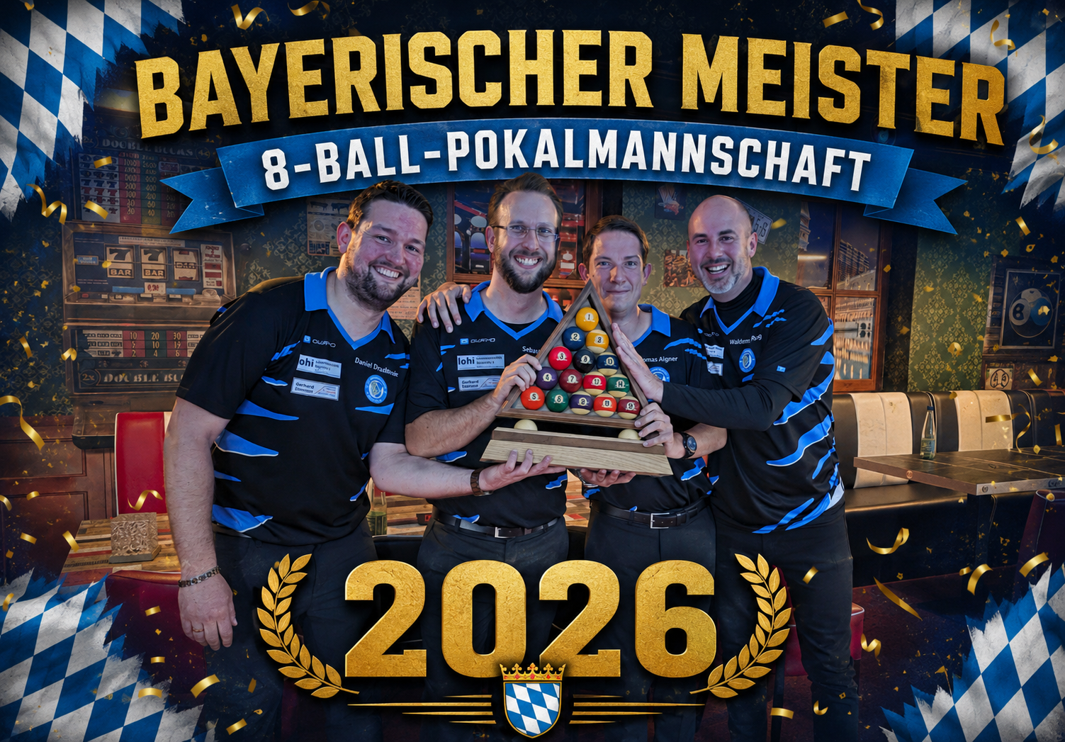 BSV Ergolding ist Bayerischer Meister der 8-Ball-Pokalmannschaften 2026