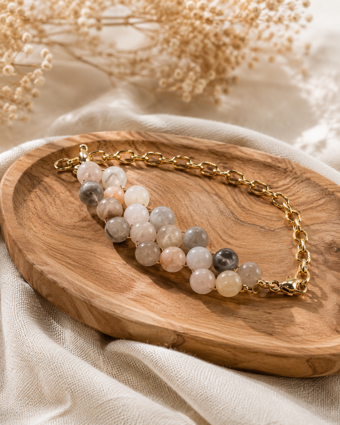 Bracelet agate bambou