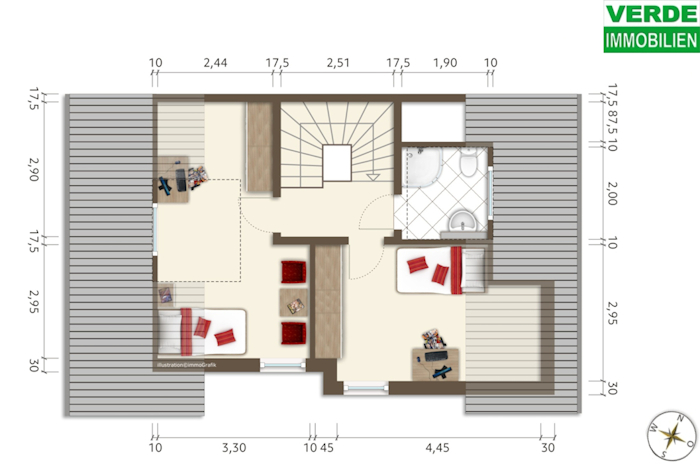 Grundrissplan Dachgeschoss