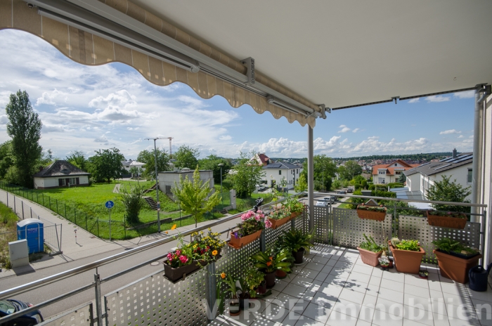 Herrlicher Ausblick vom Balkon