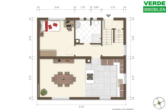 Grundrissplan Erdgeschoss