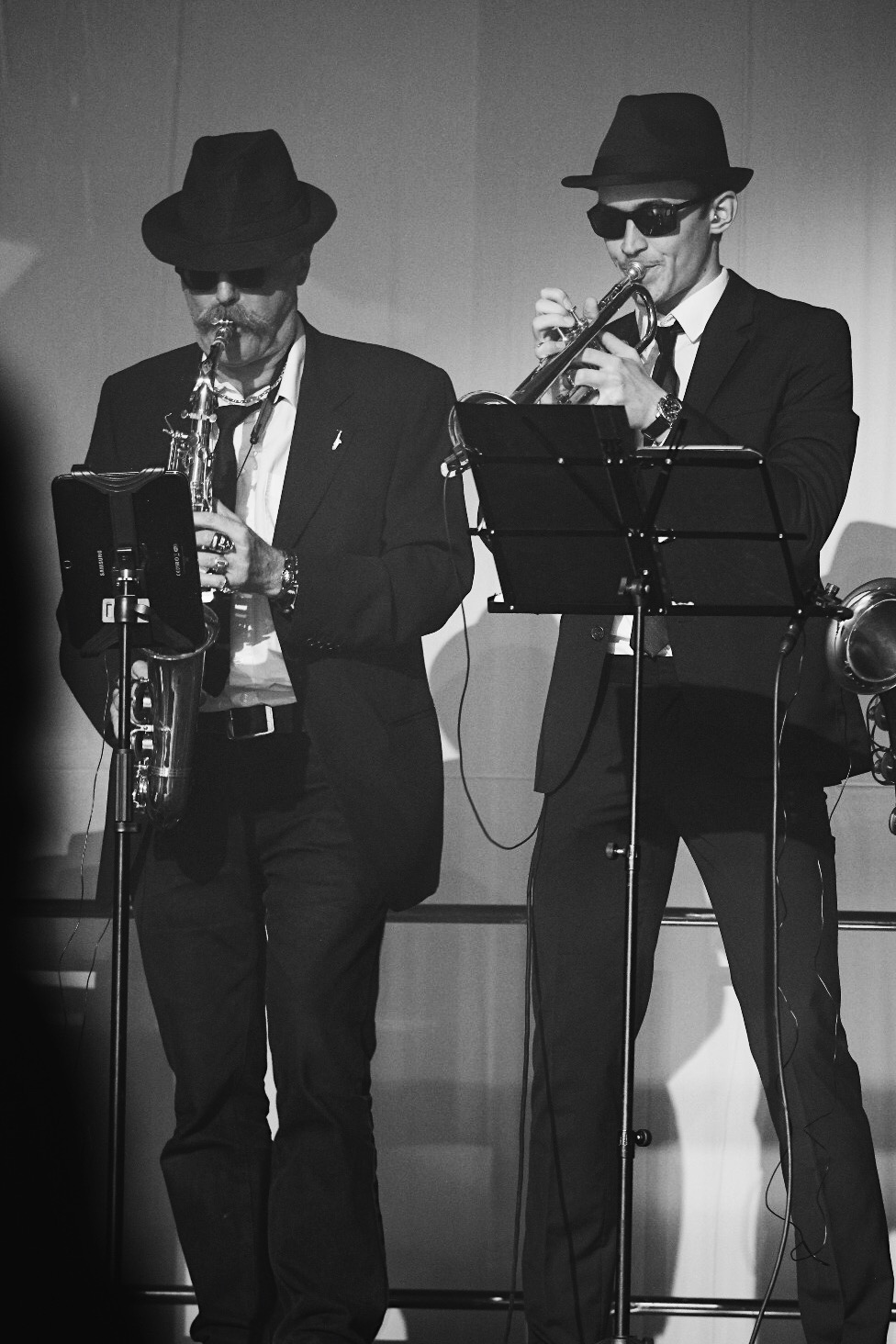 Georg Kraus (Saxophon) und David Sabasch (Trompete). Bildrechte Sabine Köstlmaier