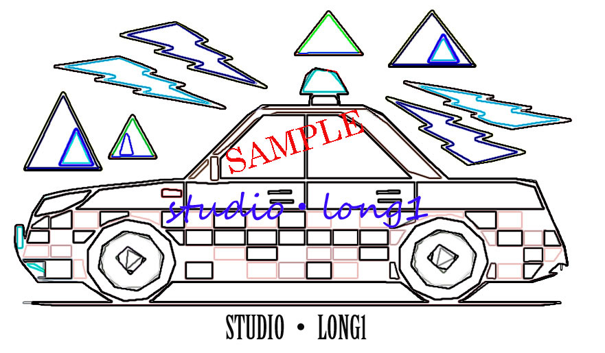 車のイラスト！おしゃれなパトカー