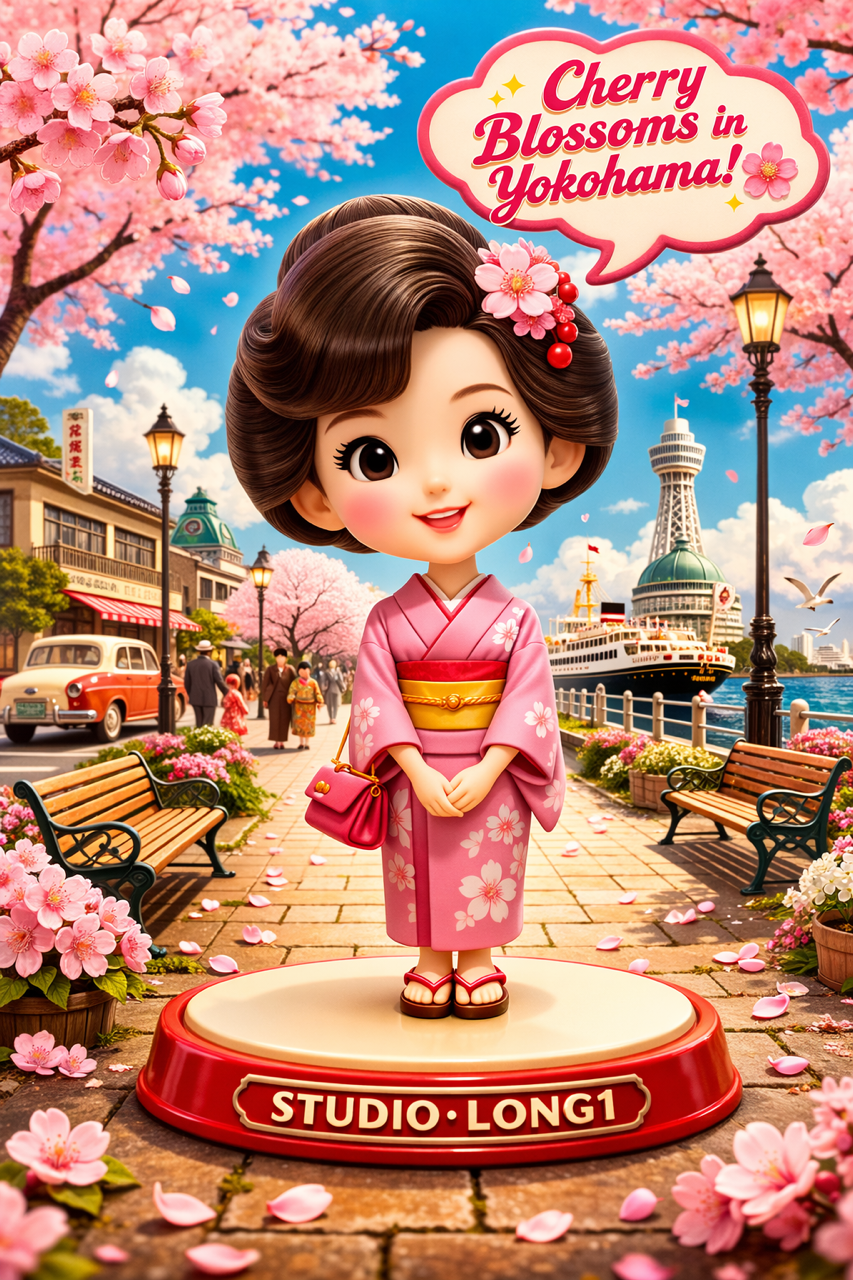 Showa Retro Girl Sakura Tour – Discover Japan & NFT Art / 昭和レトロ娘の桜めぐり｜日本の絶景とNFTアートの世界へ
