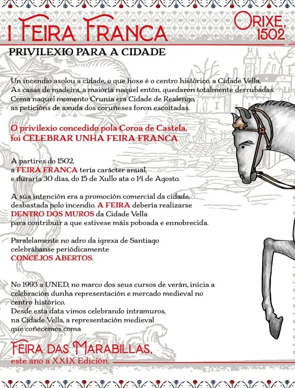 Programa de A Feira das Marabillas en A Coruña