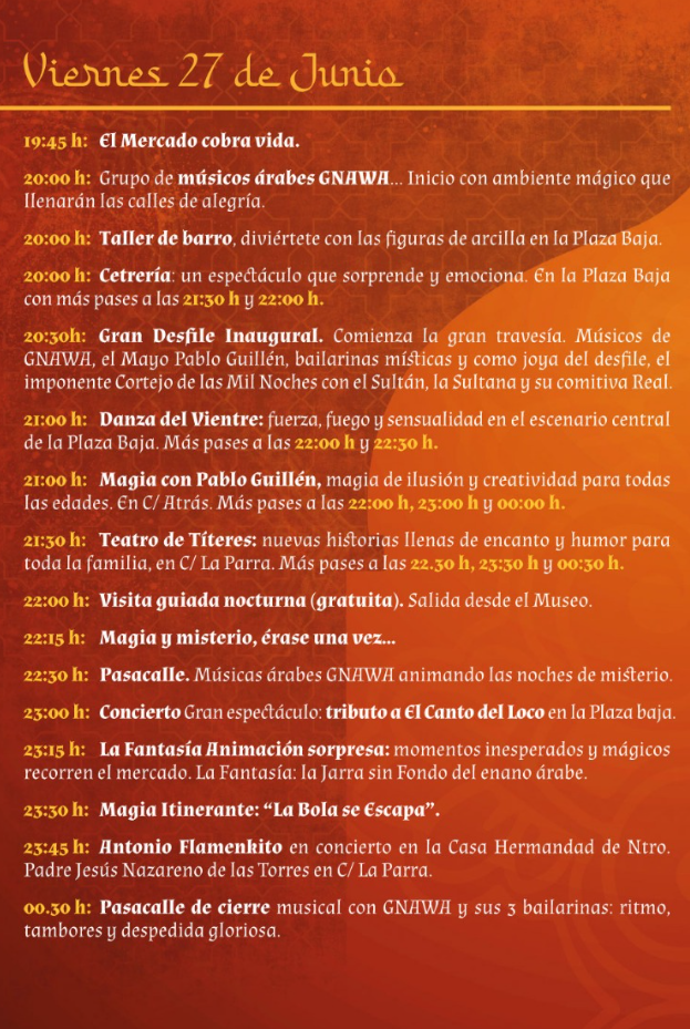 Programa del Zoco Arabe de Alora