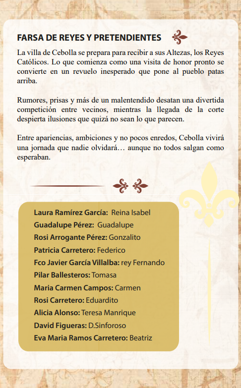 Programa del Mercado Renacentista de Cebolla