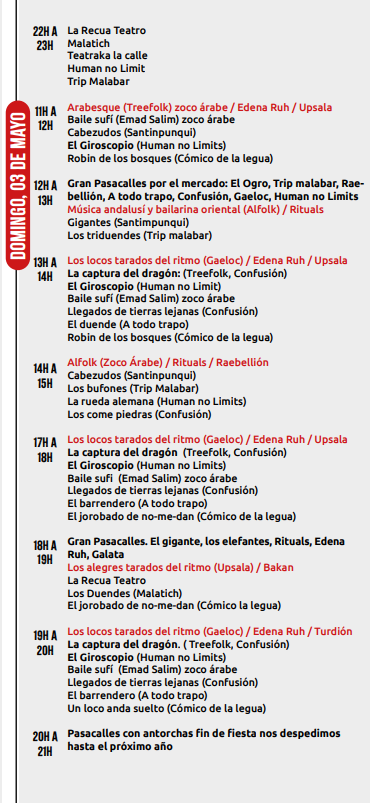 Programa de la Feria Medieval de El Alamo