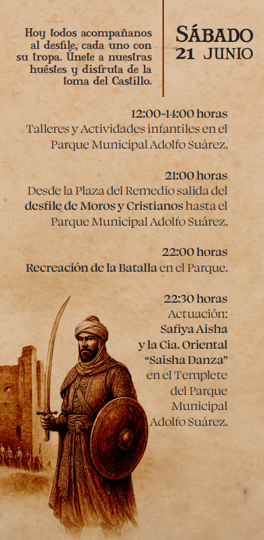 Programa del Mercado Medieval y la Toma del Castillo de Malagon