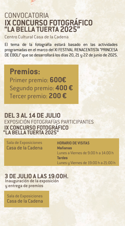Programa del Mercado y Festival Renacentista en Pinto