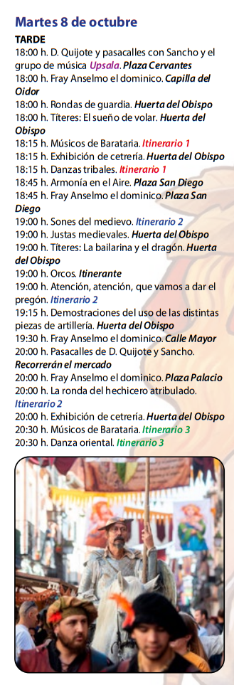 programa actividades mercado medieval alcala