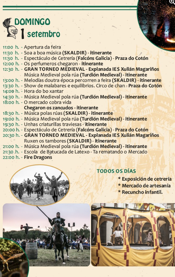 Programa de la Feira do Romanico en Negreira