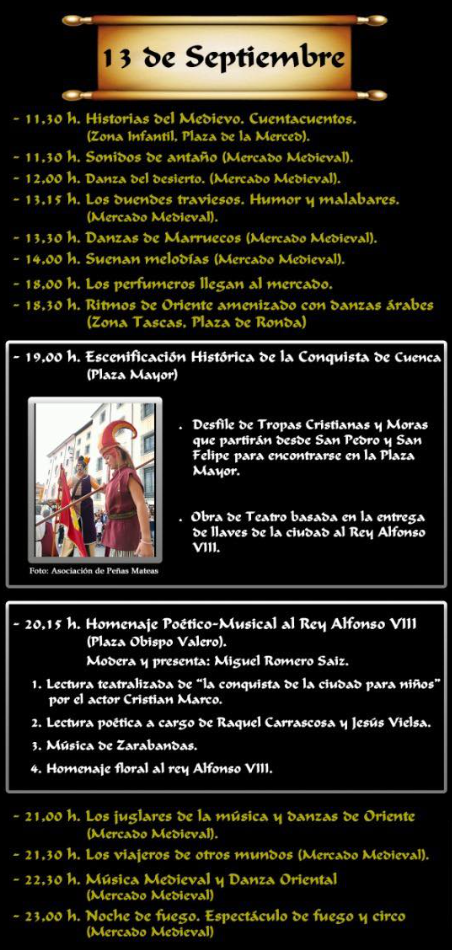 Programa del Mercado Medieval de Cuenca