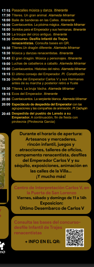cuando es que dia programa mercado medieval horarios