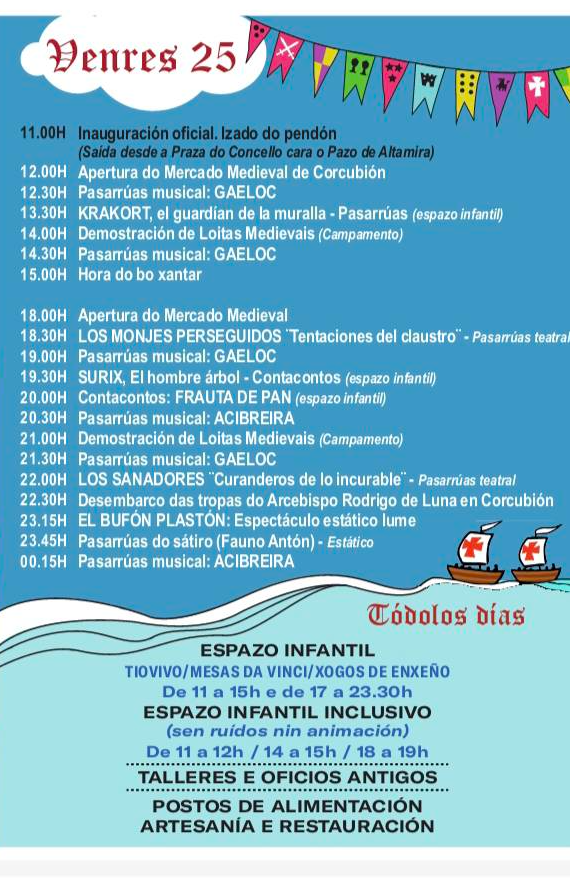 Programa del Mercado Medieval de Corcubión