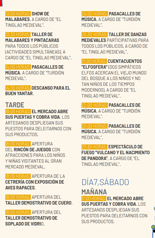 Programa del Mercado Medieval de Ponferrada