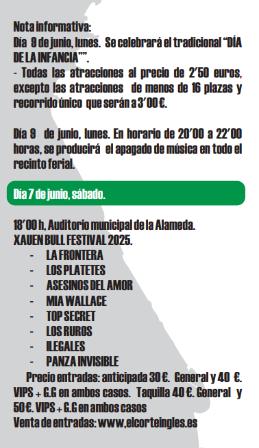 Programa de las Fiestas de Jaen