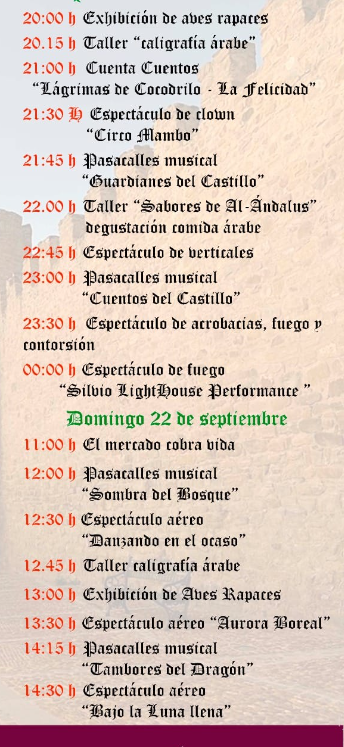 Programa del Mercado Medieval de Lopera