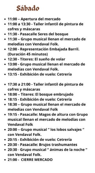Programa del Mercado Medieval y Medio Año Festero Moros y Cristianos en Almoradi