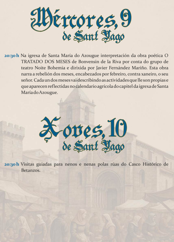 Programa de la Feira Franca Medieval de Betanzos