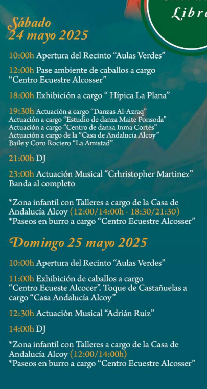 Programa de la Feria Andaluza de Alcoy