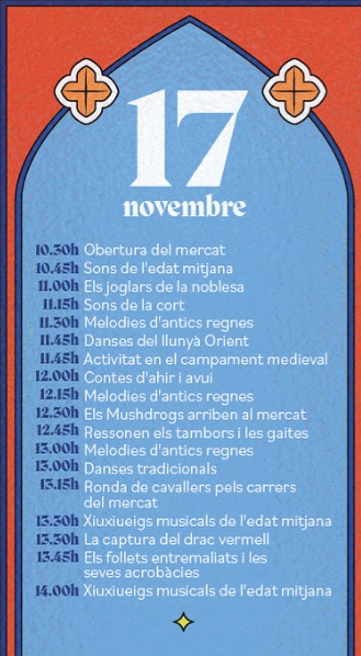 Programa de la Fira i Mercat Medieval de Lloret de Mar